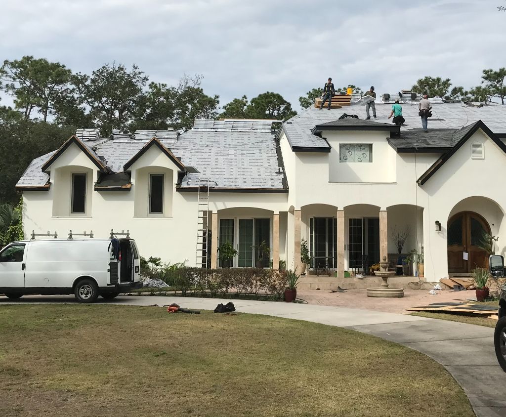 Luxury home roof replacement in Ocala, FL - CBC Construction Group tile roofing services